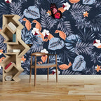 Nature Flowers and Butterflies Decoration Murale Wallpaper