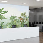 Art Mural Wholesale of New Products Green Plant Leaf of Banana Wall Decor Wallpaper Papier Peint Mural for Living Room Sofa
