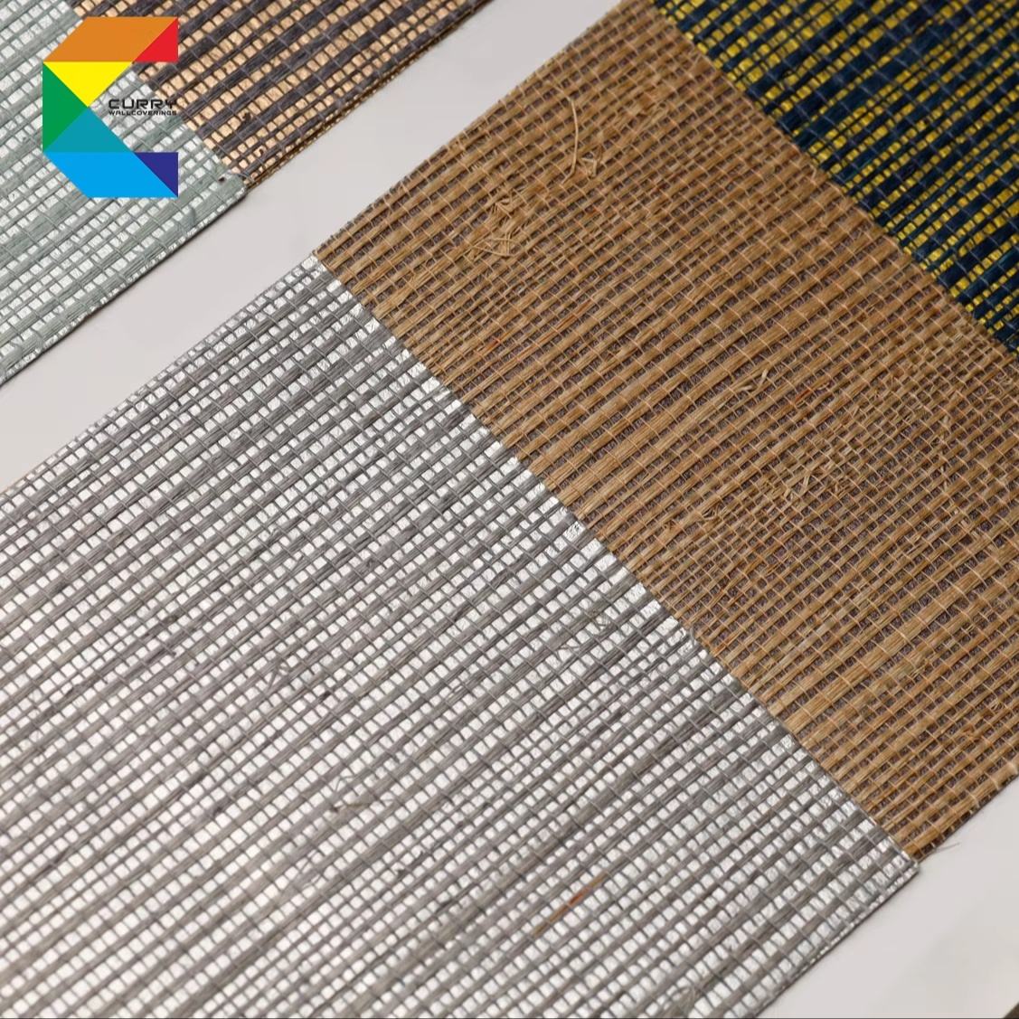 Modern Design Style 3D Wallpapers Best Price Natural Straw Sisal Woven Silk Series for Home Hotel Commercial Decoration Classic