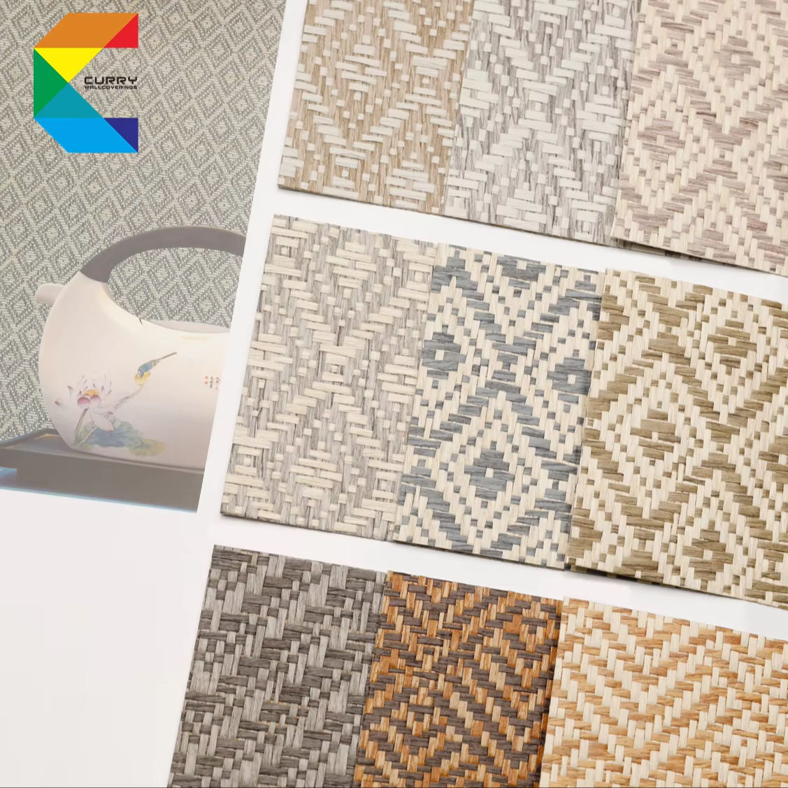 Popular Nature Straw Sisal Linen Grass Weaving Silk Nature Wallpaper Series 3d Wallpaper for Walls Home Hotel Commercial Decor