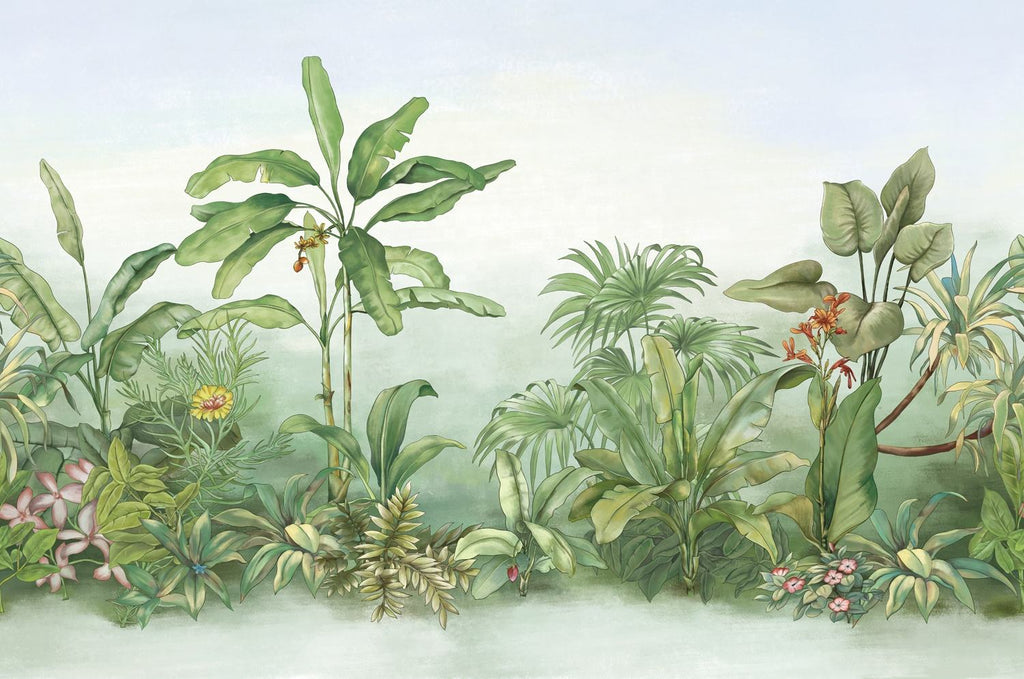 Art Mural Wholesale of New Products Green Plant Leaf of Banana Wall Decor Wallpaper Papier Peint Mural for Living Room Sofa