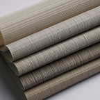 Factory Supply Fireproof Woven Fabric Denim Texture Pattern PVC Wall Paper Modern Design for Home Office Hotel