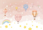 Fashion Wallpaper Pink Hot air Balloon Wall Cloth Home Star Decoration 3d Girl Bedroom Art Wall Mural Wallpaper