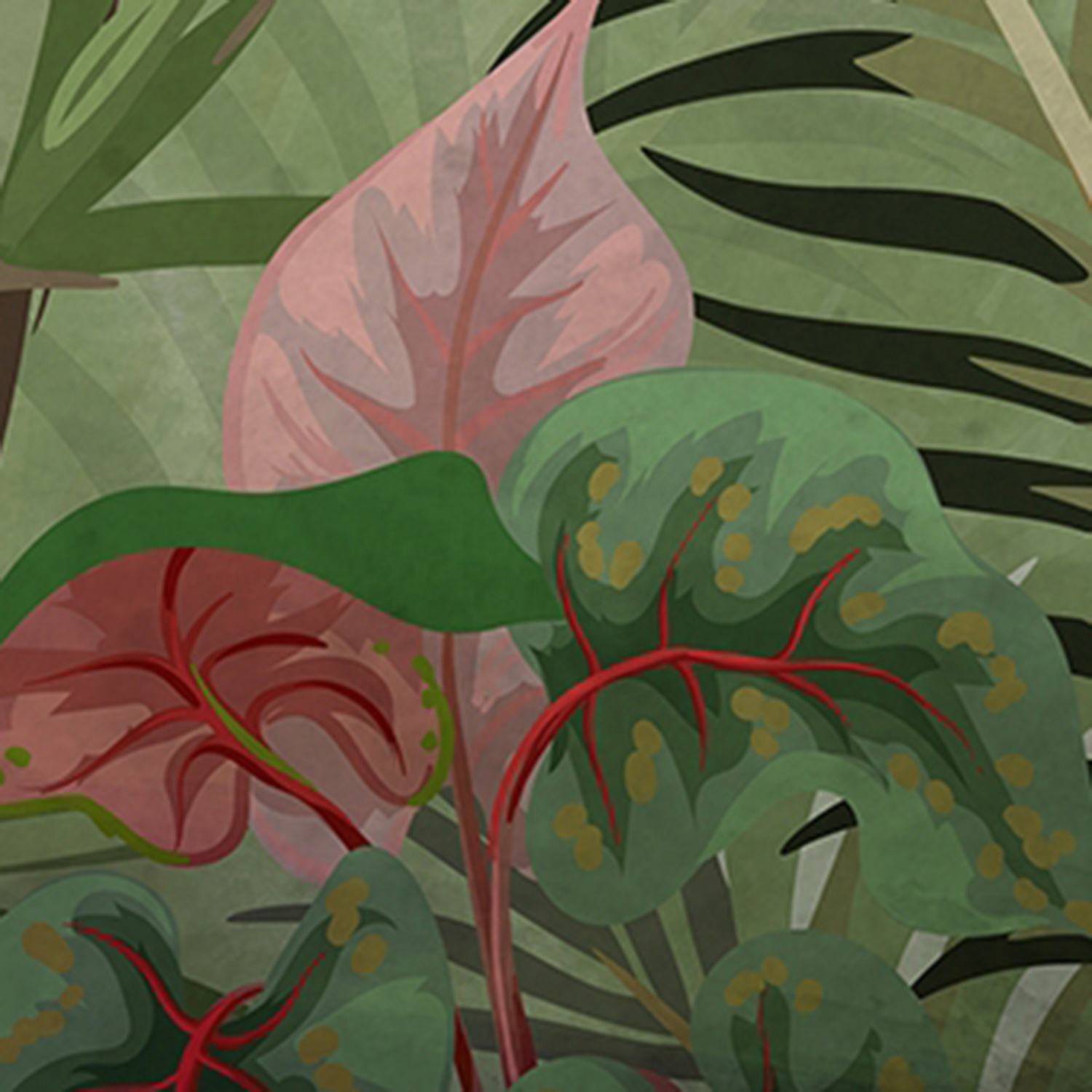 Tropical Palm Tree Mural Wallpaper