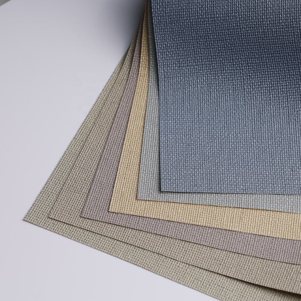 Fireproof Soundproof Wallpaper - PVC Coated Woven Fabric Geometric Texture for Home Office