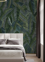 Flying Cranes Green Sight Wall Mural Wallpaper
