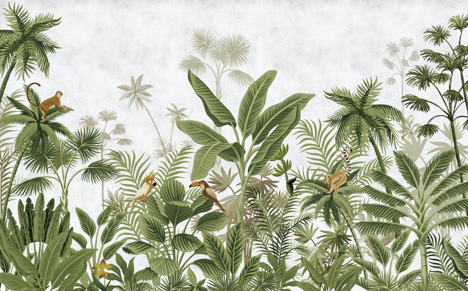 Art Mural Wholesale of New Products Green Plant Leaf of Banana Wall Decor Wallpaper Papier Peint Mural for Living Room Sofa