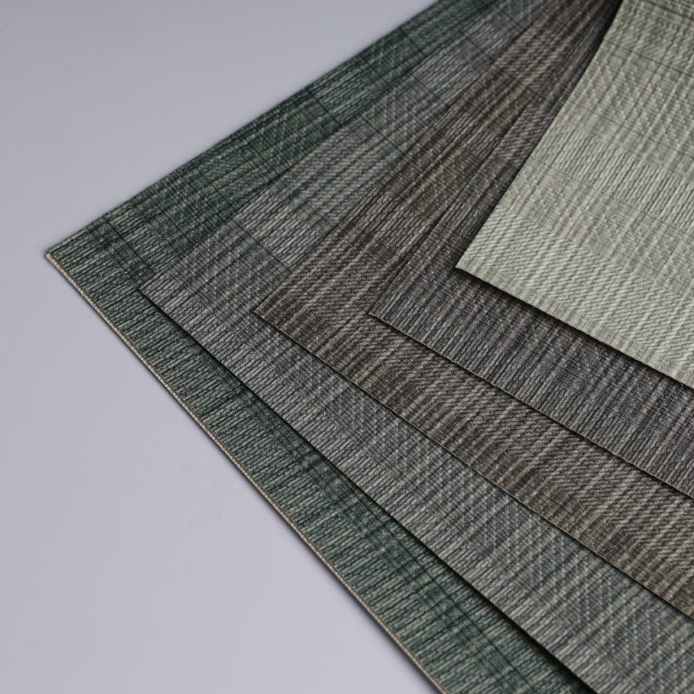 Factory Supply Fireproof Woven Fabric Denim Texture Pattern PVC Wall Paper Modern Design for Home Office Hotel