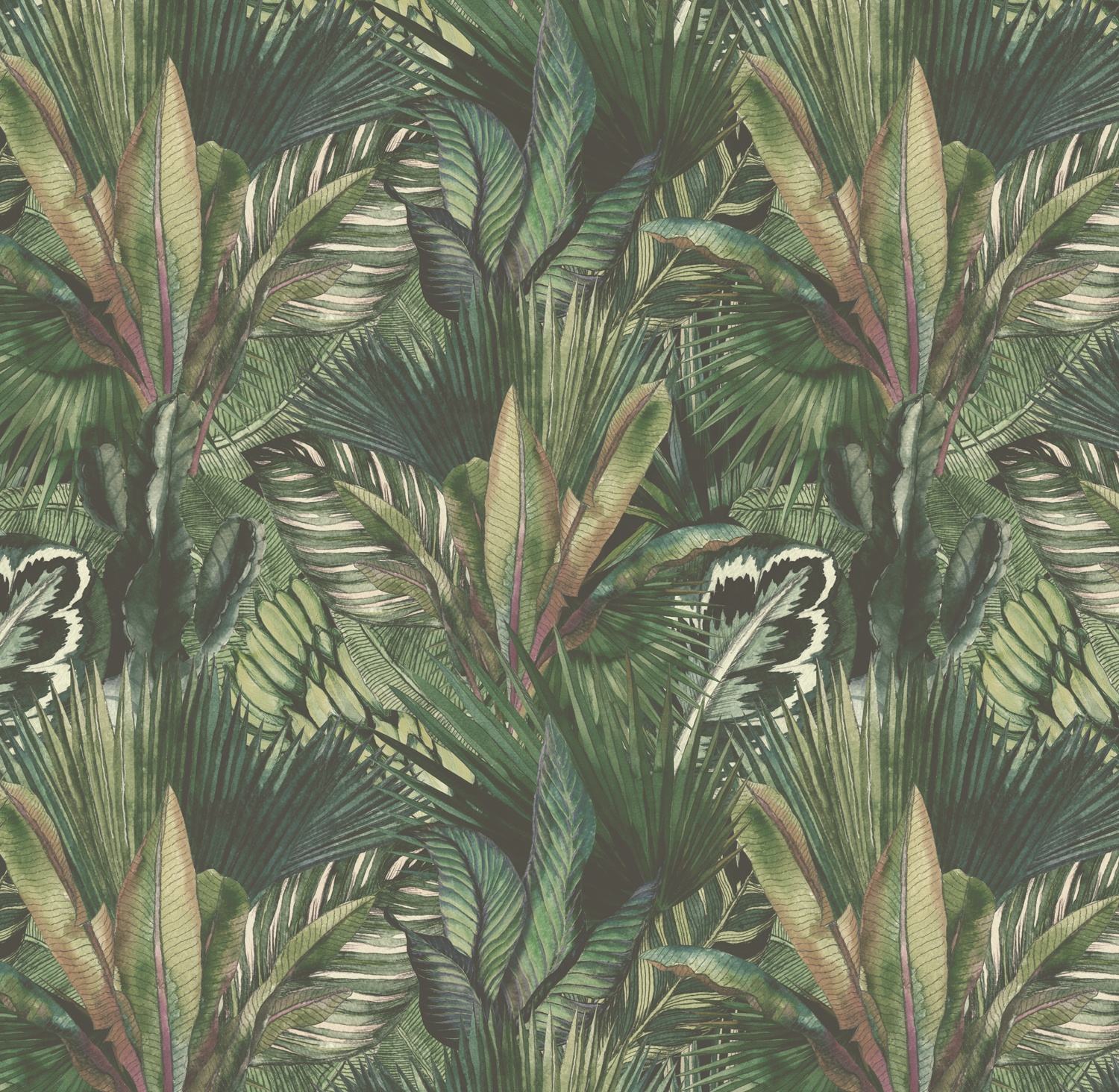 3D Painting Nature Mural Tropical Mysterious Leaves Landscape Decorative Wall Papier Peint Mural Wallpaper Living Room