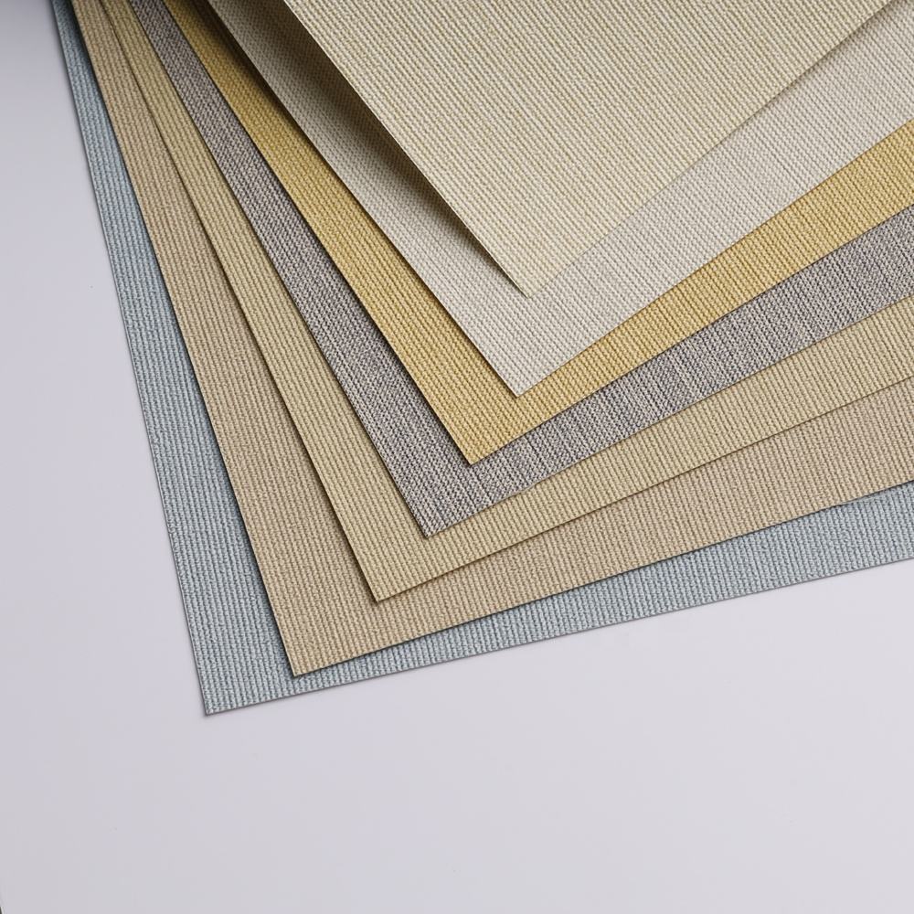 PVC Wallpaper Fireproof Scratch Resistant with Fabric Pattern for Hotel Decorative Wall
