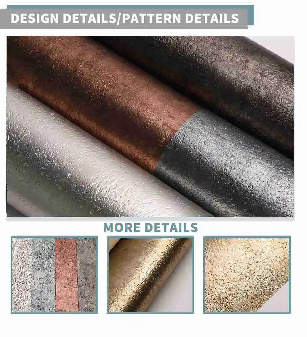Unique Features Bronzer Brown Gilding Retro Style Wallcovering 100% Vinyi Material Fireproof Wall Papers