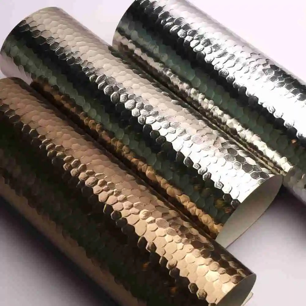 Featured Product Exclusive Metallic Texture Stainless Steel Color Woven Fabric Wallpaper for Commercial Room Mall