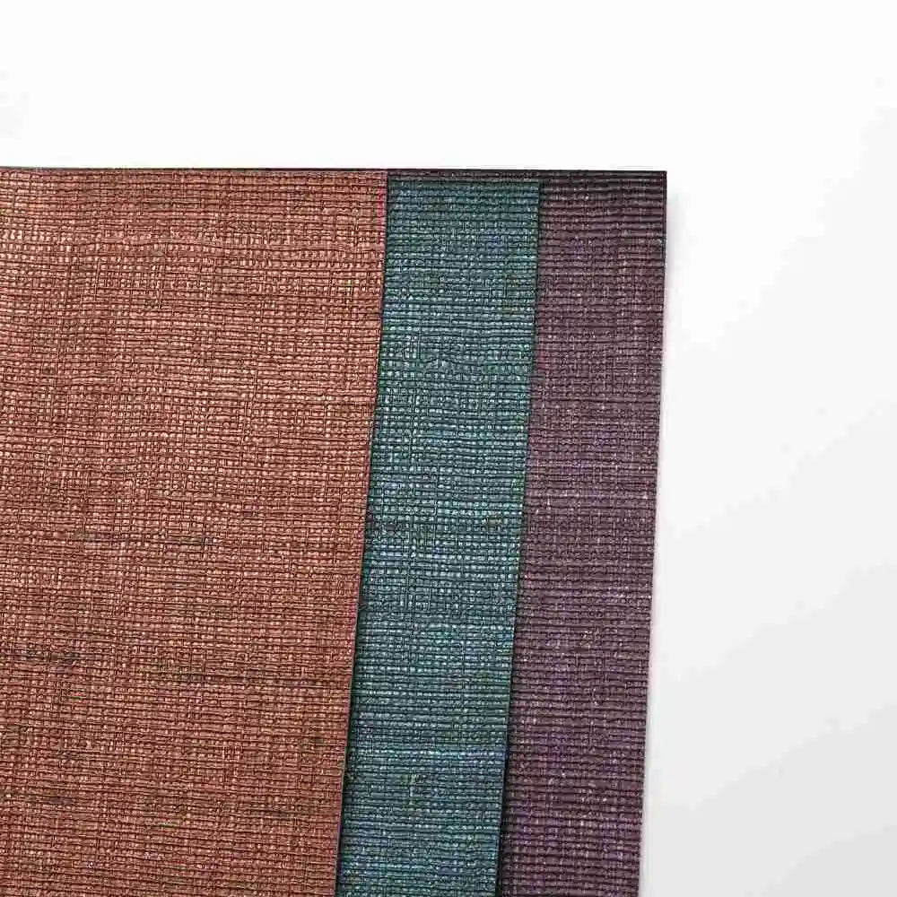 Chinese  Style CE Certified 100% Vinyl Material Wall Covering Woven Fabric Luxury Wallpaper Home Decoration Designs Wall Decoration Interior