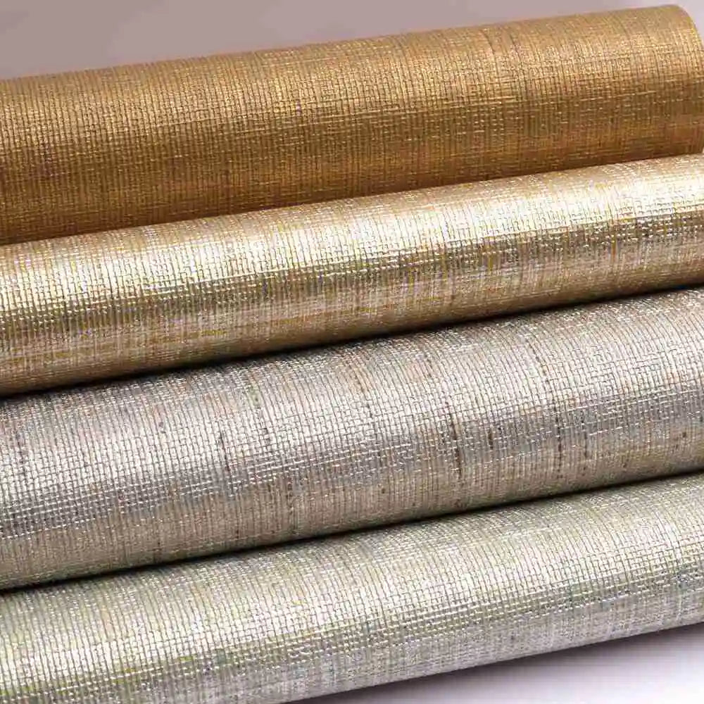 Chinese  Style CE Certified 100% Vinyl Material Wall Covering Woven Fabric Luxury Wallpaper Home Decoration Designs Wall Decoration Interior