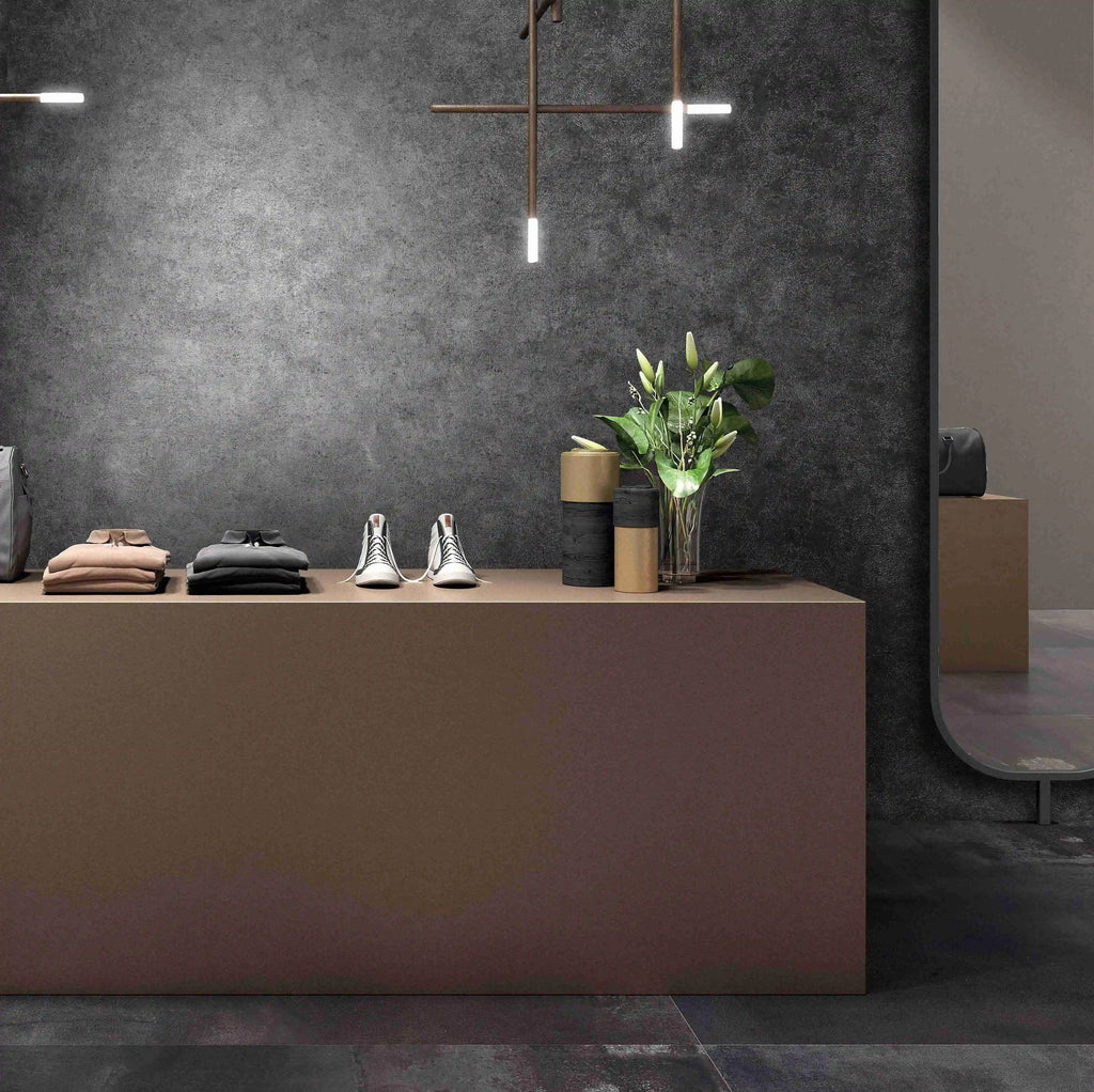Unique Features Bronzer Brown Gilding Retro Style Wallcovering 100% Vinyi Material Fireproof Wall Papers